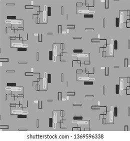 Simple black and white vector illustration. Abstract geometric background pattern