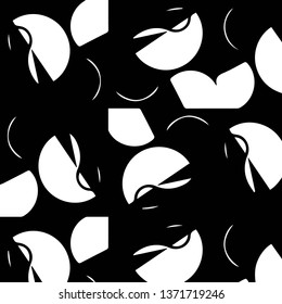 Simple black and white vector illustration. Abstract geometric background pattern