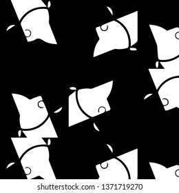 Simple black and white vector illustration. Abstract geometric background pattern