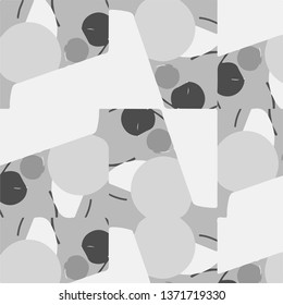 Simple black and white vector illustration. Abstract geometric background pattern