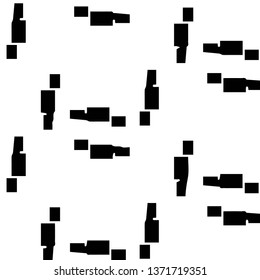 Simple black and white vector illustration. Abstract geometric background pattern