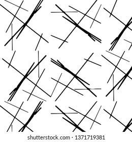 Simple black and white vector illustration. Abstract geometric background pattern