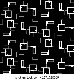 Simple black and white vector illustration. Abstract geometric background pattern
