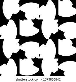 Simple black and white vector illustration. Abstract geometric background pattern