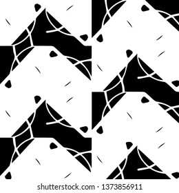 Simple black and white vector illustration. Abstract geometric background pattern
