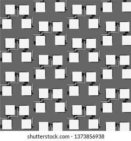 Simple black and white vector illustration. Abstract geometric background pattern