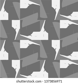 Simple black and white vector illustration. Abstract geometric background pattern
