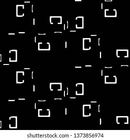 Simple black and white vector illustration. Abstract geometric background pattern