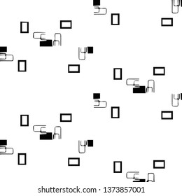 Simple black and white vector illustration. Abstract geometric background pattern
