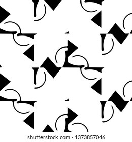 Simple black and white vector illustration. Abstract geometric background pattern