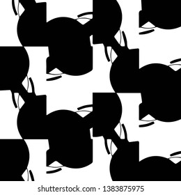 Simple black and white vector illustration. Abstract geometric background pattern
