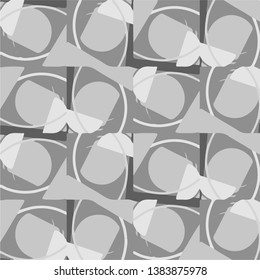 Simple black and white vector illustration. Abstract geometric background pattern