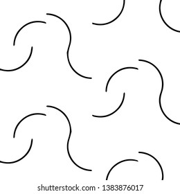 Simple black and white vector illustration. Abstract geometric background pattern