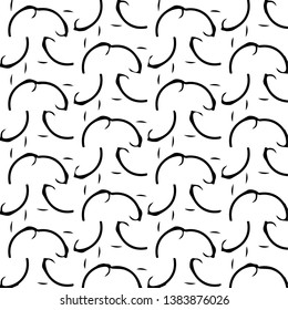 Simple black and white vector illustration. Abstract geometric background pattern