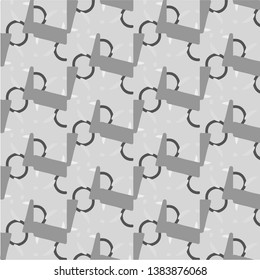 Simple black and white vector illustration. Abstract geometric background pattern