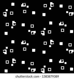 Simple black and white vector illustration. Abstract geometric background pattern