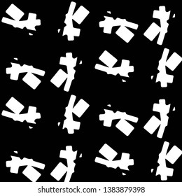 Simple black and white vector illustration. Abstract geometric background pattern