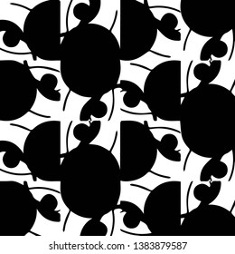 Simple black and white vector illustration. Abstract geometric background pattern