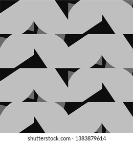 Simple black and white vector illustration. Abstract geometric background pattern