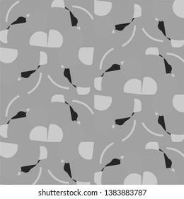 Simple black and white vector illustration. Abstract geometric background pattern