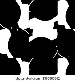 Simple black and white vector illustration. Abstract geometric background pattern