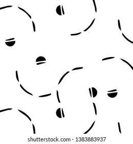 Simple black and white vector illustration. Abstract geometric background pattern