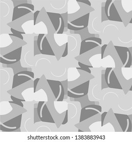 Simple black and white vector illustration. Abstract geometric background pattern