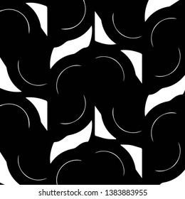 Simple black and white vector illustration. Abstract geometric background pattern