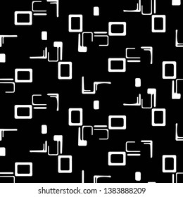 Simple black and white vector illustration. Abstract geometric background pattern