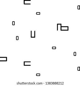 Simple black and white vector illustration. Abstract geometric background pattern