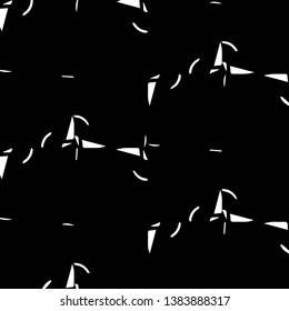 Simple black and white vector illustration. Abstract geometric background pattern