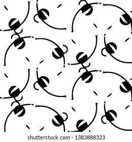 Simple black and white vector illustration. Abstract geometric background pattern