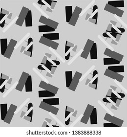 Simple black and white vector illustration. Abstract geometric background pattern