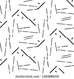 Simple black and white vector illustration. Abstract geometric background pattern