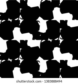 Simple black and white vector illustration. Abstract geometric background pattern