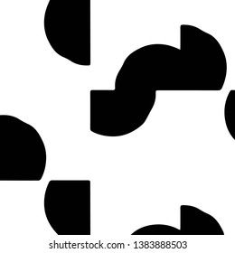 Simple black and white vector illustration. Abstract geometric background pattern