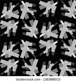 Simple black and white vector illustration. Abstract geometric background pattern