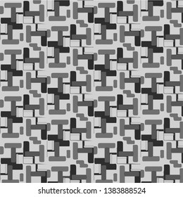Simple black and white vector illustration. Abstract geometric background pattern