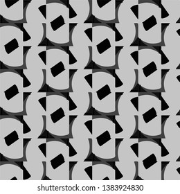 Simple black and white vector illustration. Abstract geometric background pattern