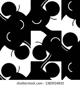 Simple black and white vector illustration. Abstract geometric background pattern