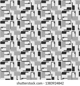 Simple black and white vector illustration. Abstract geometric background pattern