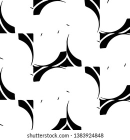 Simple black and white vector illustration. Abstract geometric background pattern