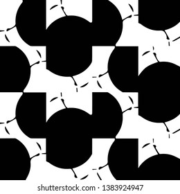Simple black and white vector illustration. Abstract geometric background pattern