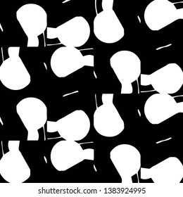 Simple black and white vector illustration. Abstract geometric background pattern
