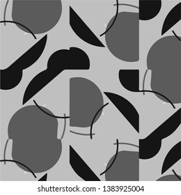 Simple black and white vector illustration. Abstract geometric background pattern