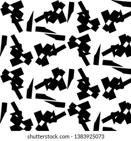 Simple black and white vector illustration. Abstract geometric background pattern