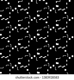 Simple black and white vector illustration. Abstract geometric background pattern