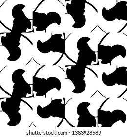 Simple black and white vector illustration. Abstract geometric background pattern