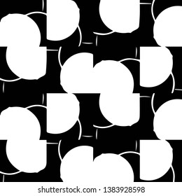 Simple black and white vector illustration. Abstract geometric background pattern