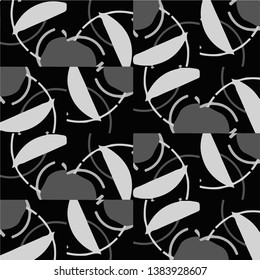 Simple black and white vector illustration. Abstract geometric background pattern